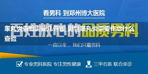 睾丸炎查验需要几许钱_男性睾丸炎需要作念什么查验